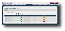 David system - the network management system: Network Service Browser Web application